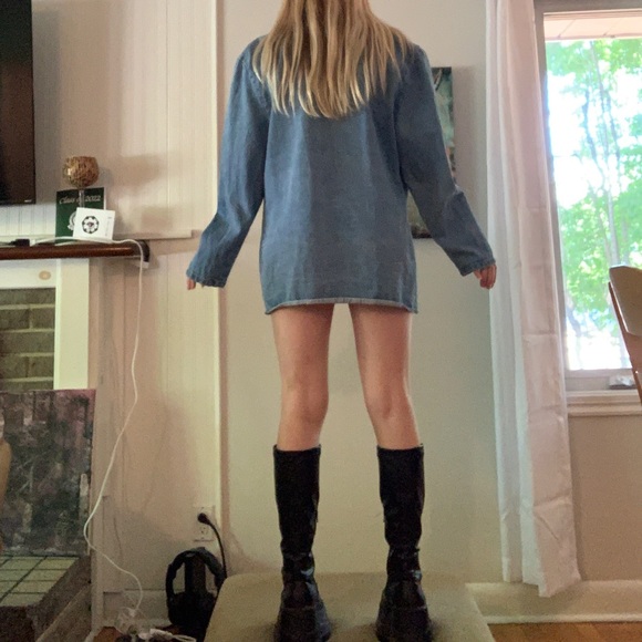 Denim Boxy/Oversized Overcoat - Picture 3 of 5